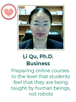 Li Qu: Preparing online courses to the level that students feel that they are being taught by human beings, not robots